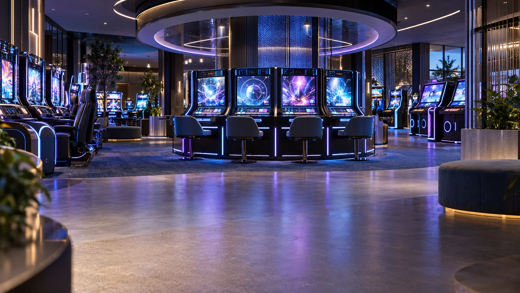 Illustration of gaming and entertainment terminals